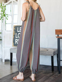 Bucketlist - Geo Print Draped Jumpsuit