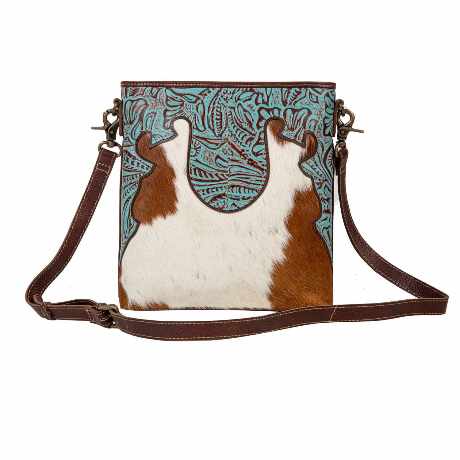 Myra Ridge Morning Glory Leather Bag in brown - women's bag