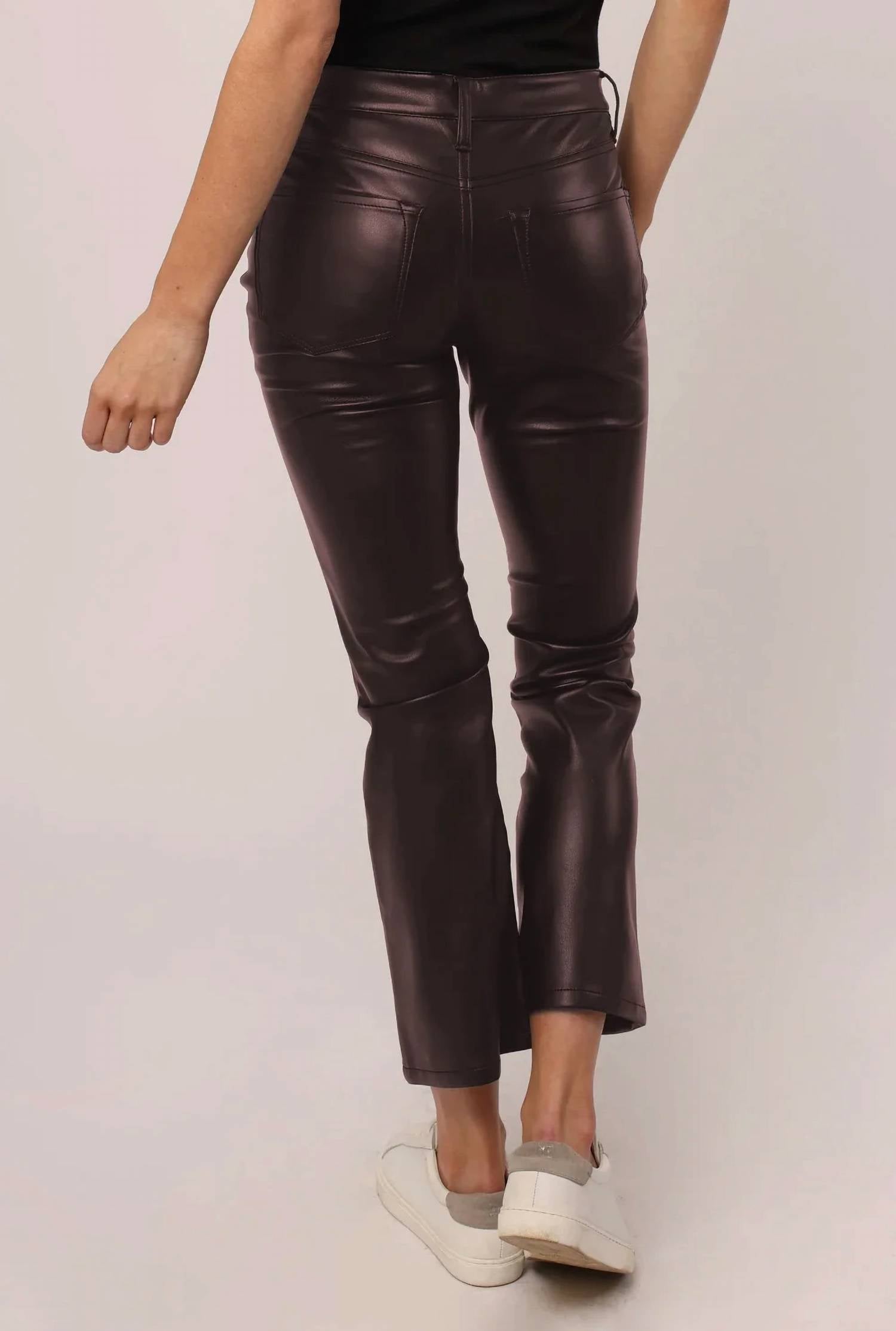 Dear John Denim - Jeanne Leather Crop Flare Pants