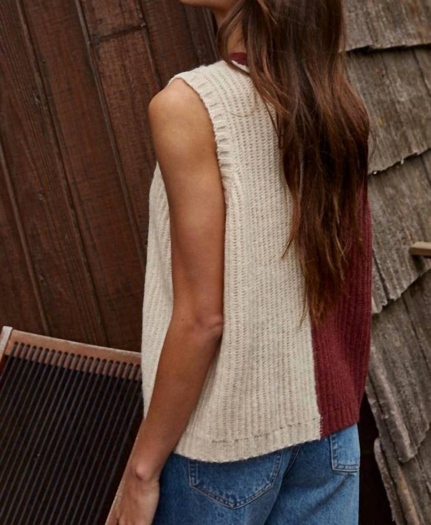 By Together - Amara Sleeveless Sweater Vest Top