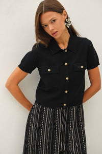 Be Cool - Short Sleeve Button Down Cardigan
