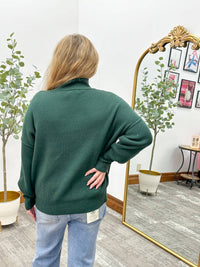 Blu Pepper - Mock Neck Ribbed Knit Sweater