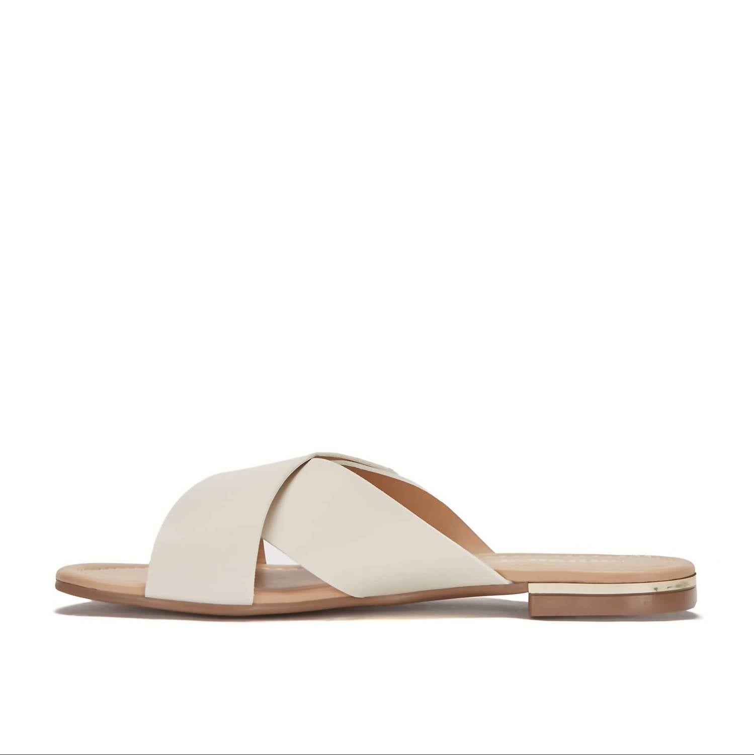 Andrea Women's Slip-on Flat Sandal in bone - women's sandal - detail view
