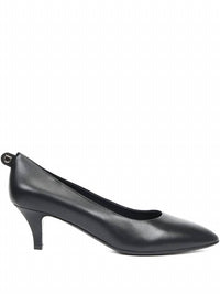 Salvatore Ferragamo Women's Leather Kitten-heel Pumps in black - women's heels - view 181