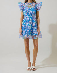 SUGARLIPS Eleni Dress in cobalt multi - women's dress - view 4