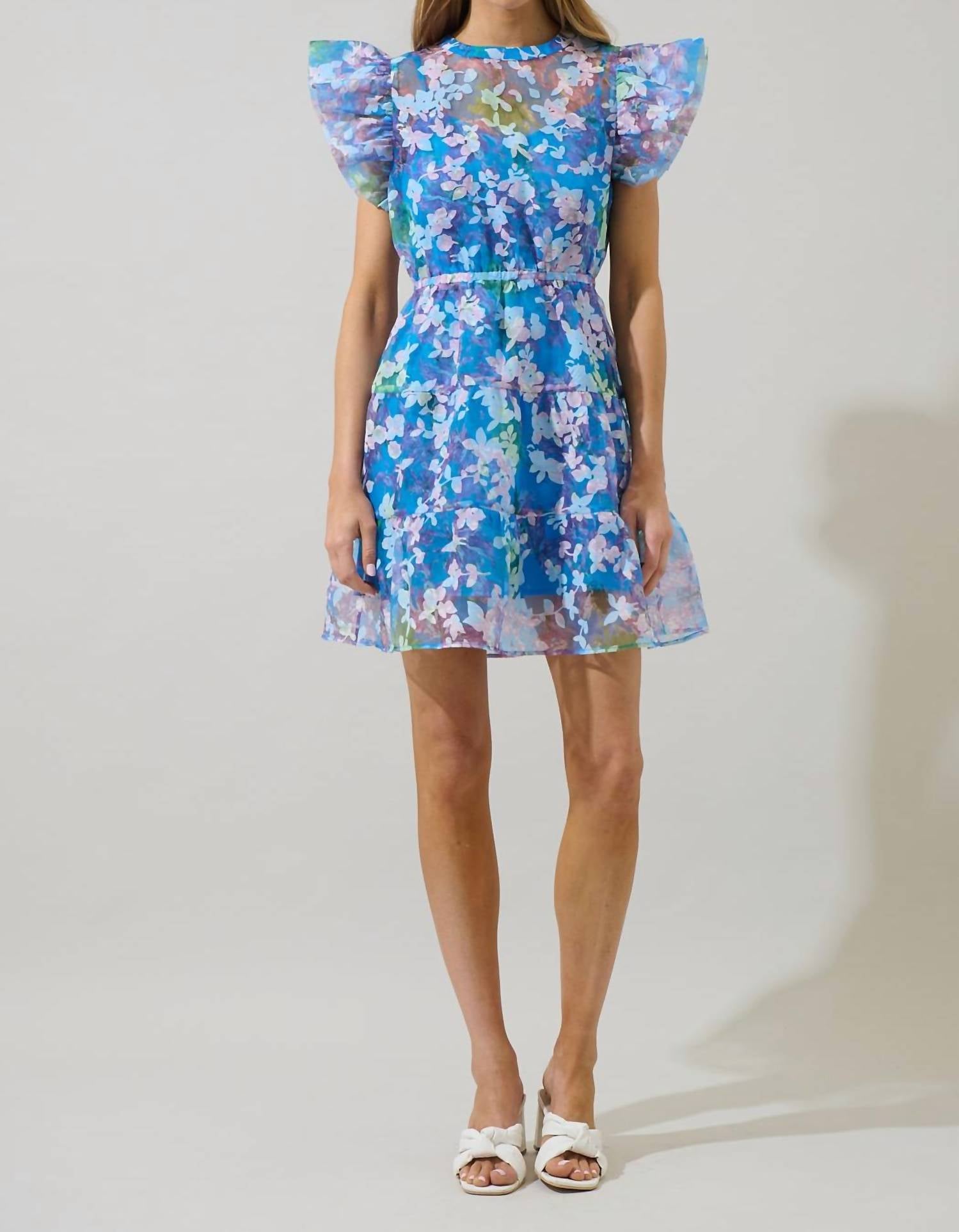 SUGARLIPS Eleni Dress in cobalt multi - women's dress - view 4