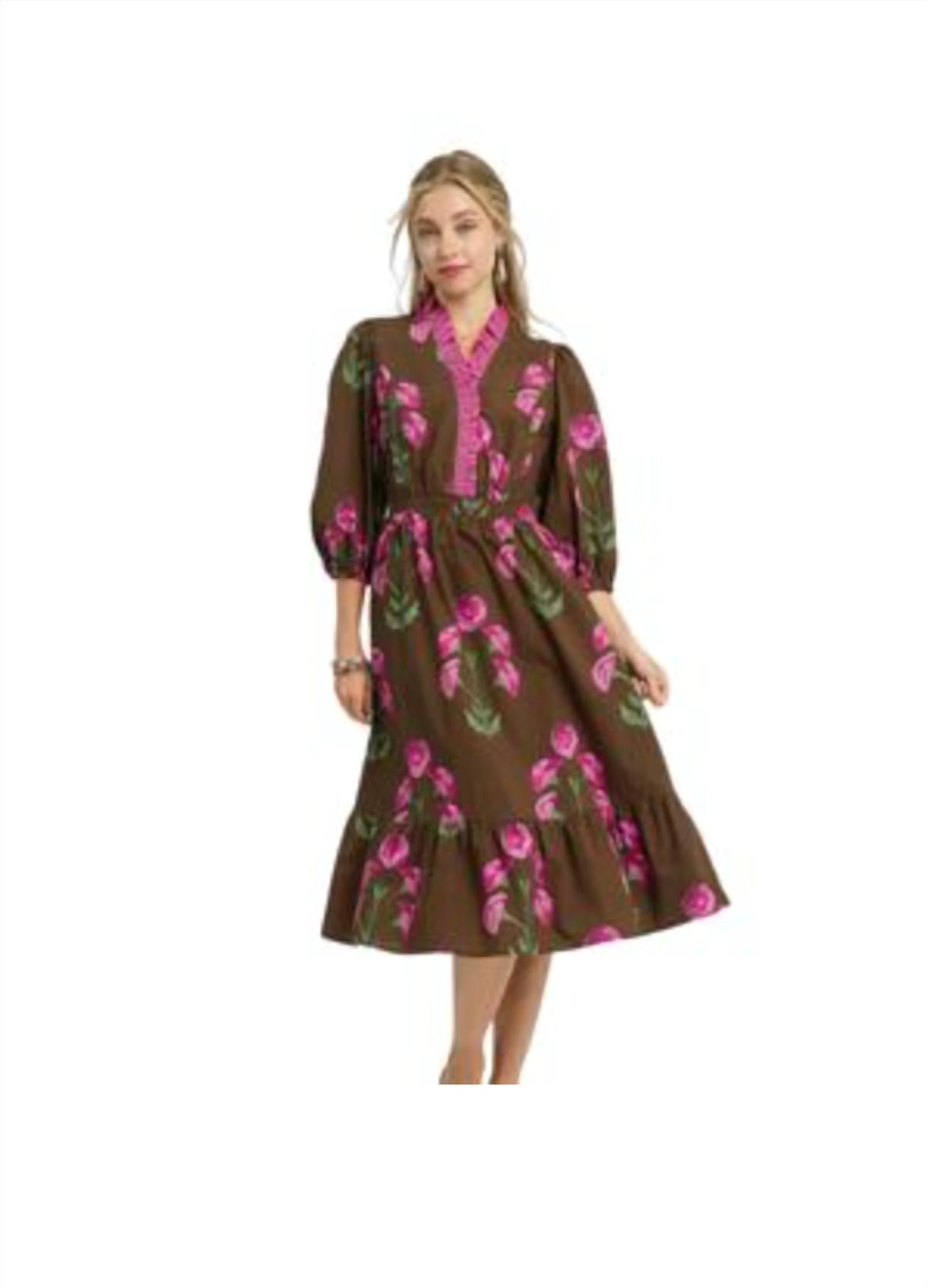 Umgee - Mix Floral Midi Dress