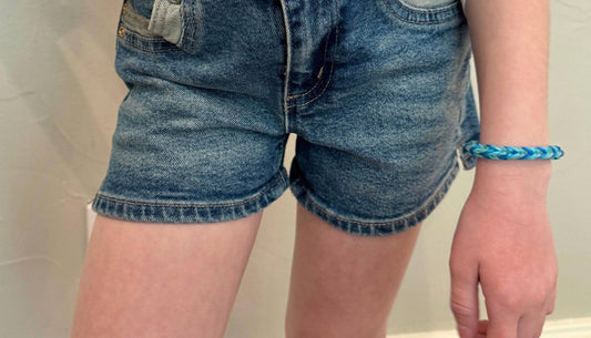 Tractr - Girl's Bow-back Denim Shorts