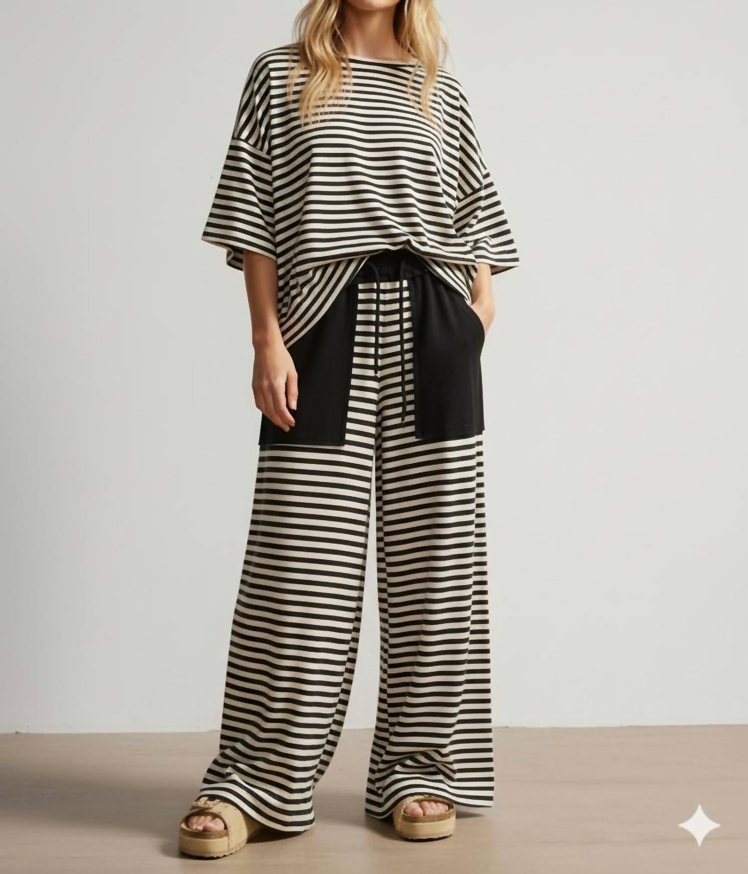 Sewn And Seen - Striped Knit Lounge Set