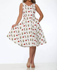 Orchid Bloom - Midi Swing Dress