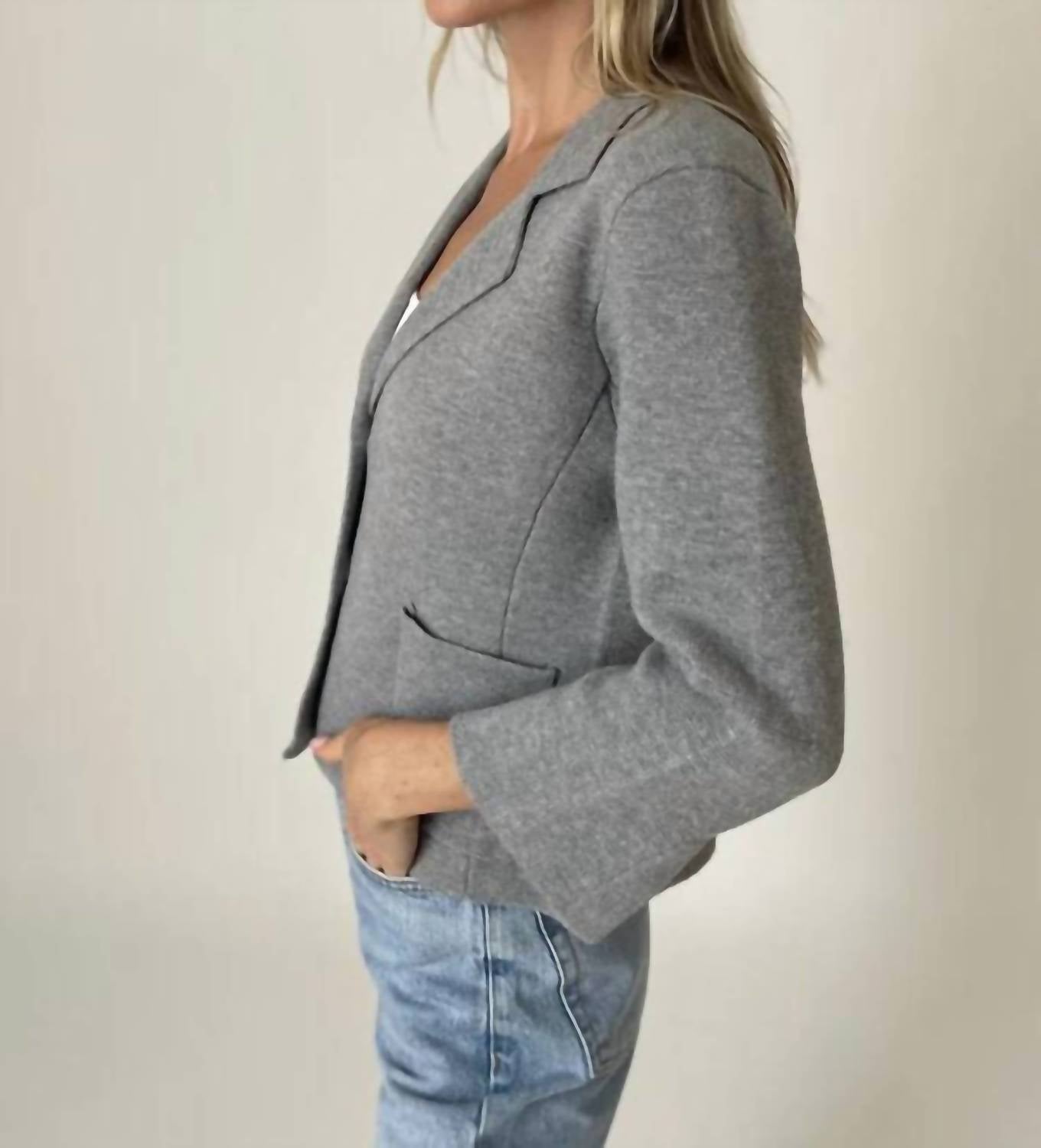 Six/Fifty - Louisa Sleeve Knit Blazer