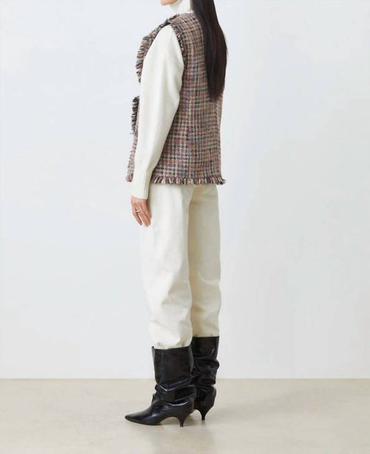 Suncoo - Divy Sleeveless Tweed Jacket Vest