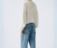 Oui - Wool Knit Jewel Buttons Cardigan