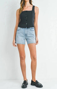 Just Black Denim - Longer Length Jean Short