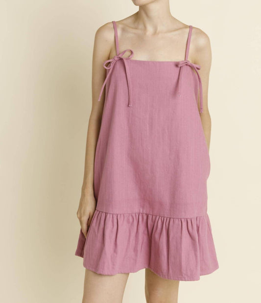 Aureum - Bow Trim Mini Dress