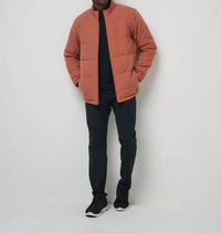 TravisMathew Climate Drop Jacket in heather copper - men's jacket - alternate view