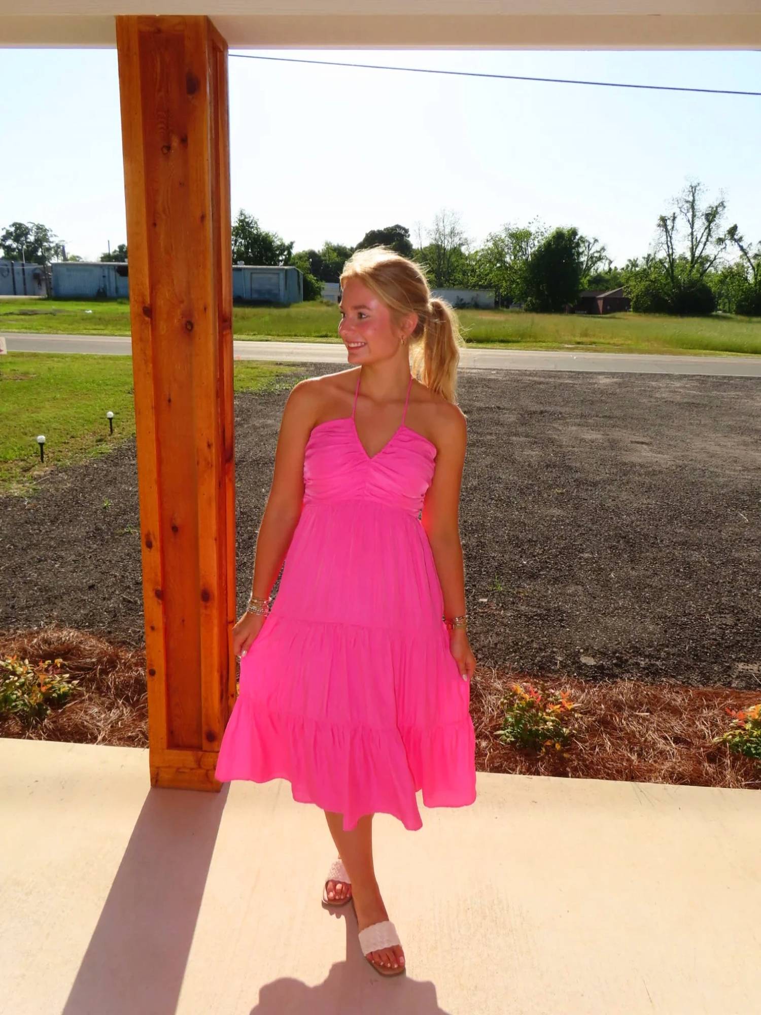 Entro - Hallie Halter Midi Dress