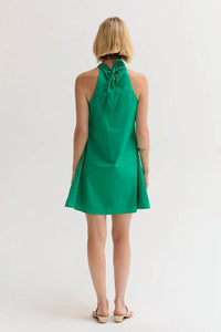 Crescent - Chloe Halter Poplin Mini Dress