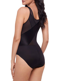 Miraclesuit Back Wrap Shaping Bodysuit in black - women's shirt - detail view