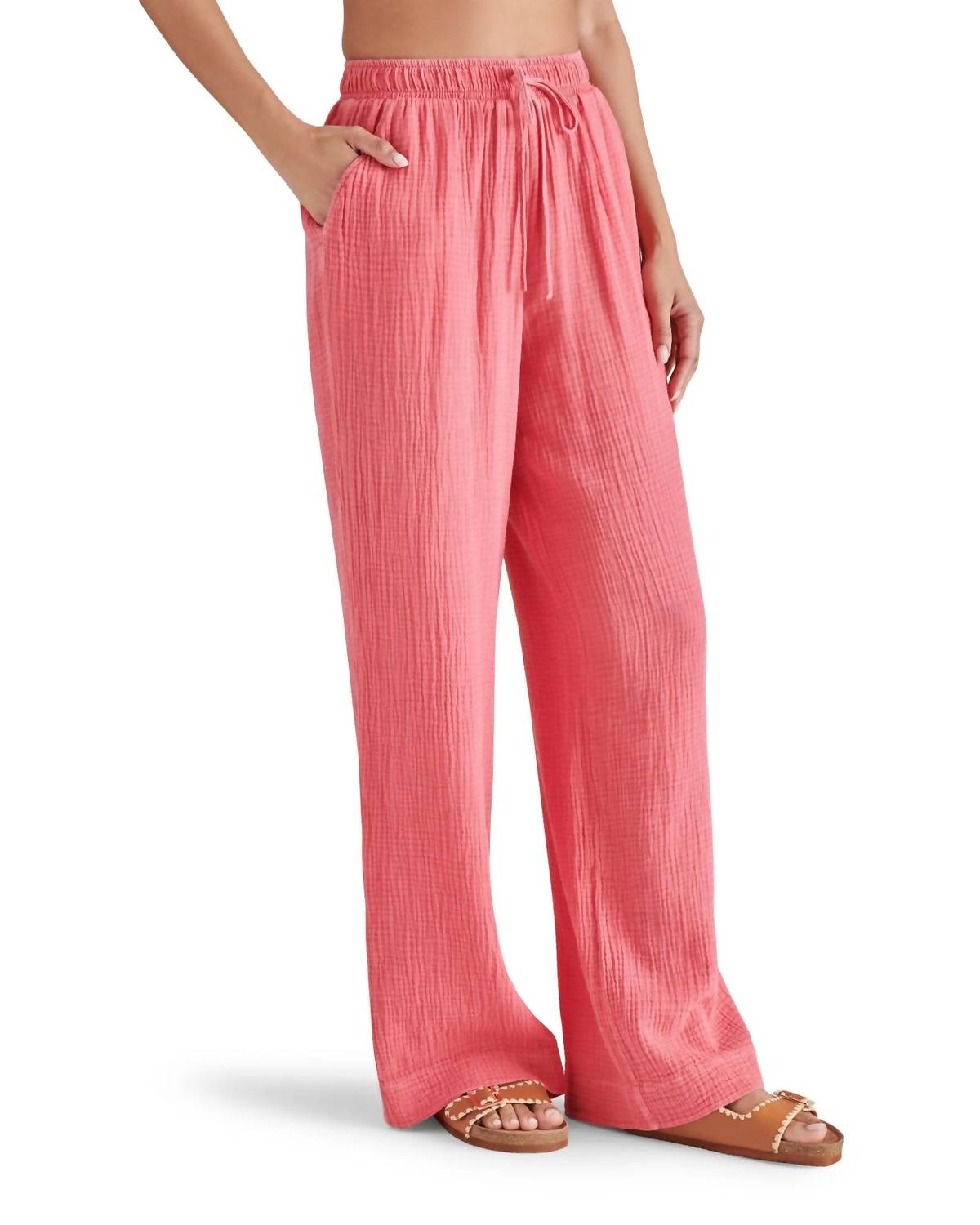 STEVE MADDEN June Wide Leg Pant in fruit dove - women's pants - detail view