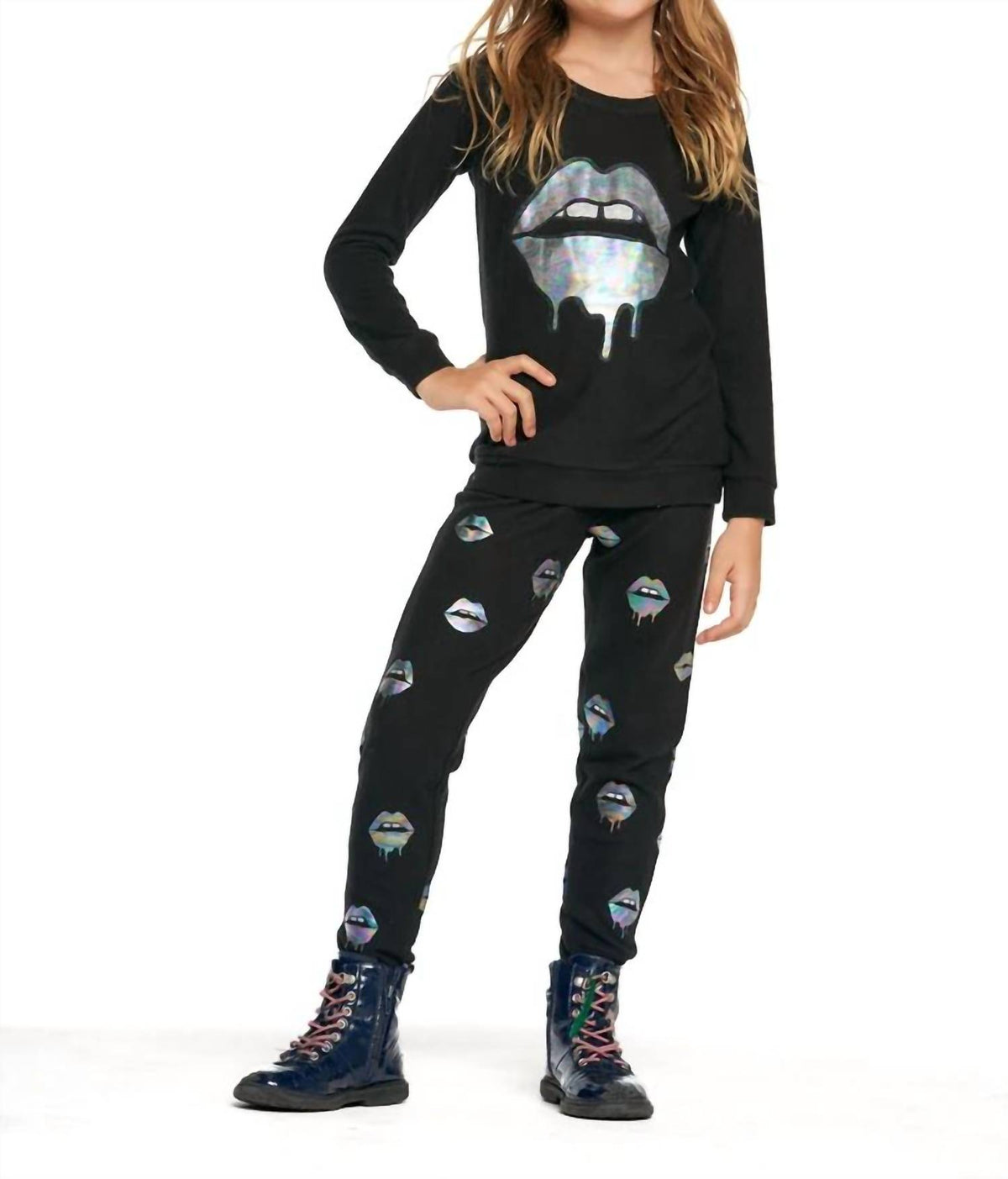 Chaser - Kid's Sassy Lips Hacci Sweatshirt