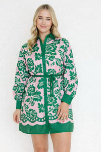 Joy Joy - Floral Mini Shirt Dress