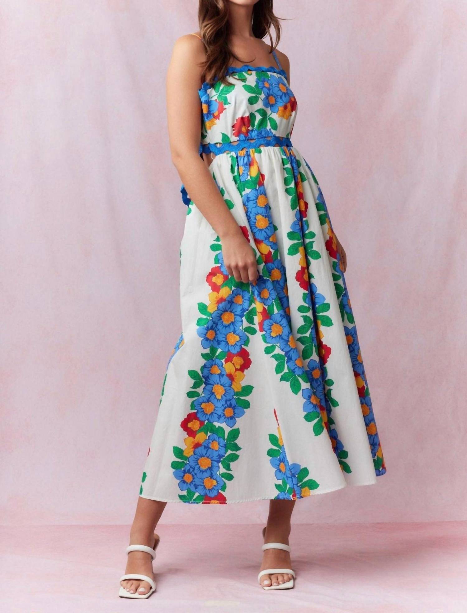 Peach Love - Hadley Floral Maxi Dress