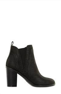 MIA Women's Lorenza Heeled Booties in black - women's shoe - detail view