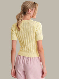 525 America - Harper Pointelle Puff Sleeve Pullover