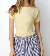 Olivaceous - Angela Boat Neck Tee