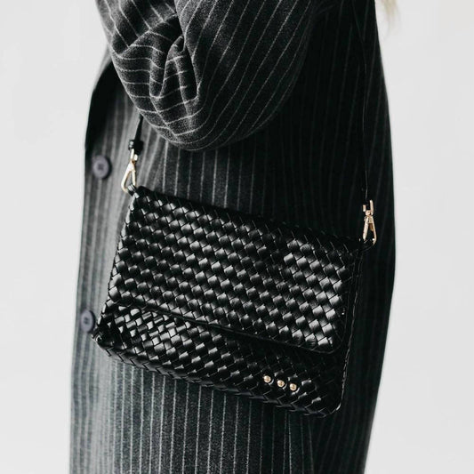 Pretty Simple - Women's Wrenlee Woven Flap Crossbody Bag