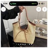 Unishe - Vacation Straw Large Capacity Beach Bag