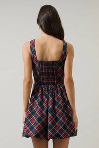 Sugarlips - Plaid Bow Mini Dress