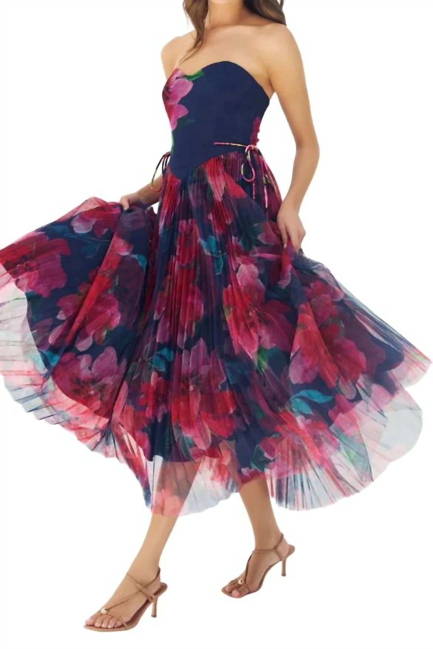 Hutch - Rowan Strapless Basque Waist Dress