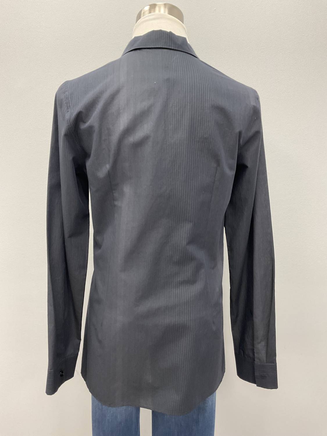 Peter O. Mahler - NAVY MICROSTRIPE COTTON BLOUSE