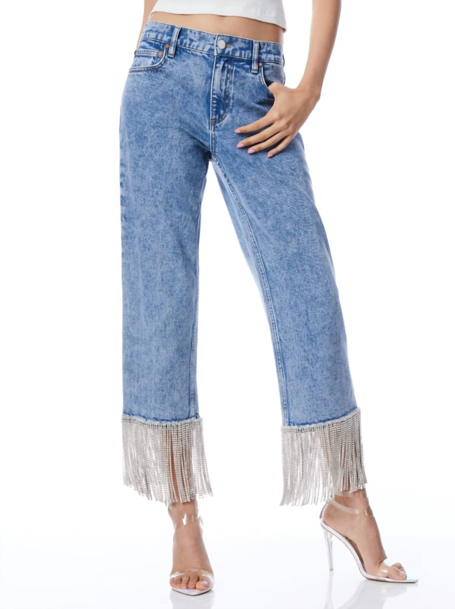 Alice + Olivia - Crystal Hem Jean