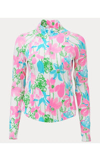 Lilly Pulitzer Luxletic Barbados Zip Up Jacket in resort white viney liney - women's jacket - view 5