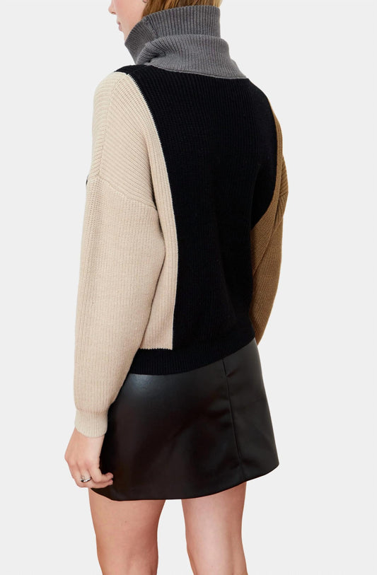 Deluc - Nanci Color Block Turtleneck Sweater