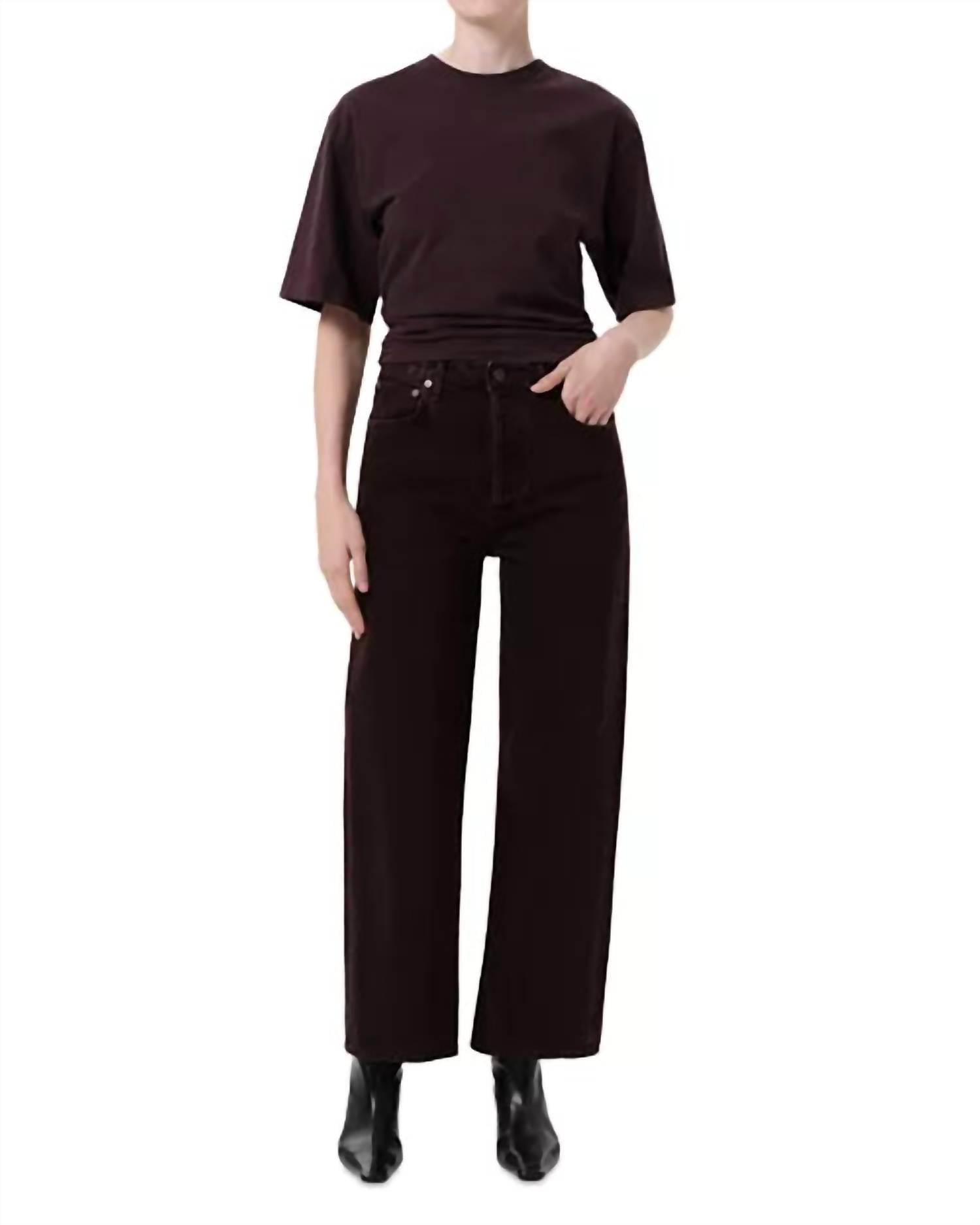 Agolde - Ren High Rise Wide Leg Ankle Jeans