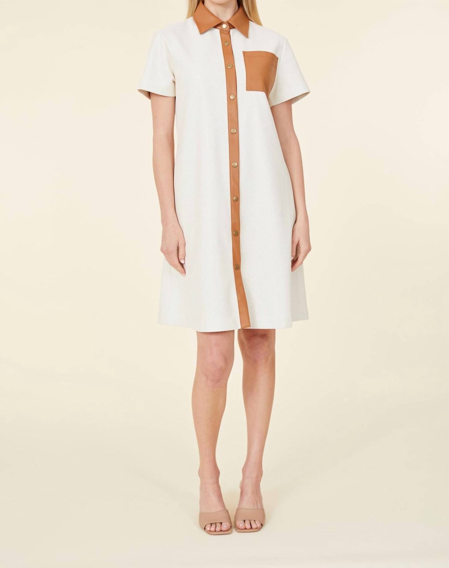 Dolce Cabo - Vegan Leather Perforated Short Sleeve Dress