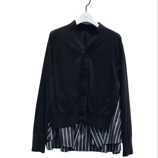 Sacai - Paneled Knit Cardigan