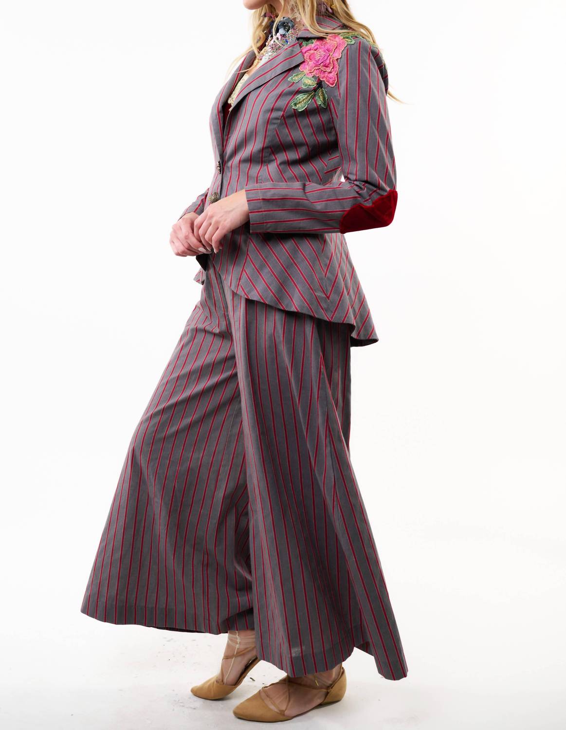 Aratta - Statement Stripe Button Up Blazer