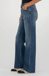 KUT FROM THE KLOTH Sienna High Rise Straight Leg Jeans in wise 1 - women's jeans - alternate view