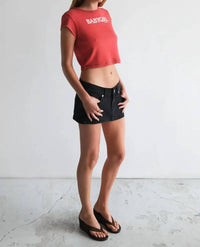 Abrand Jeans - BABYGIRL RIB CROPPED TEE
