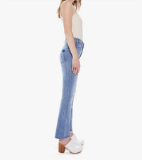 Mother Hustler Ankle Fray Jeans in crashing hard - women's jeans - detail view
