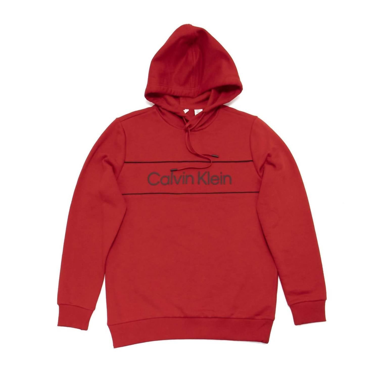 Calvin Klein - Men's Long Sleeve Iconic Logo Piping Pullover Hoodie