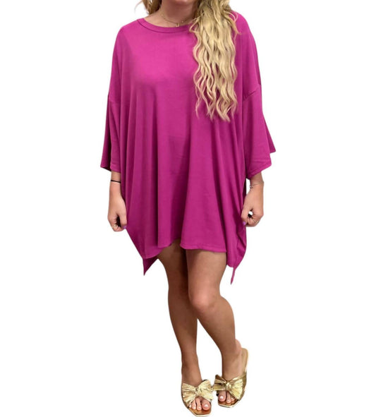 Karlie - RIBBED CREW KNIT TUNIC TOP