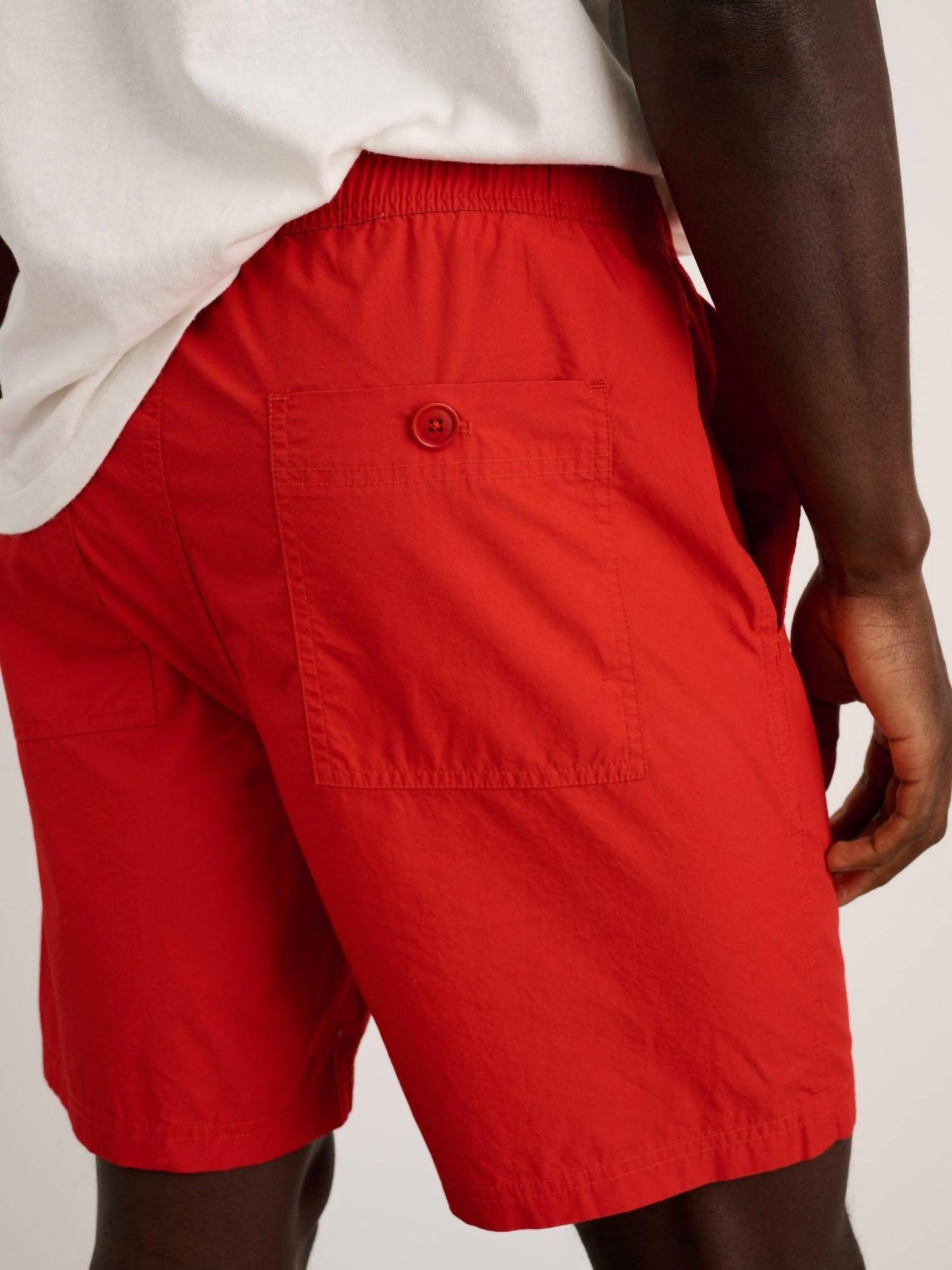 ALEX MILL Drawstring Saturday Shorts in orange red - men's shorts - view 5