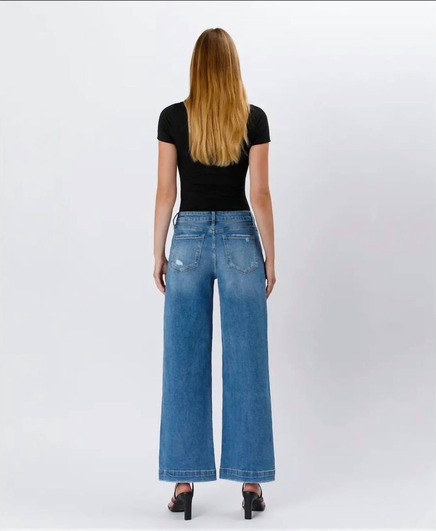 Lovervet - High Rise Trouser Wide Leg Jeans