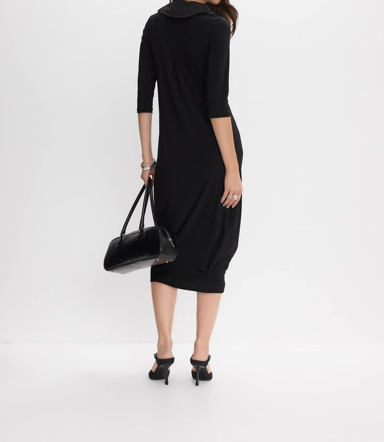 Joseph Ribkoff - Silky Knit 3/4 Sleeves Cocoon Dress